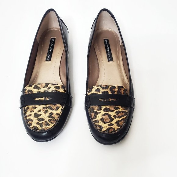 Bandolino Black Moccasin with Animal Print Detail - Picture 1 of 6